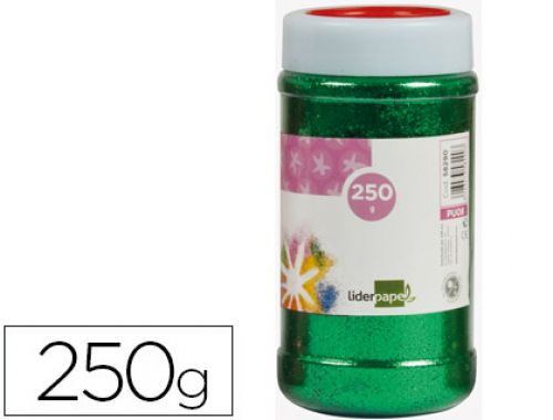 Purpurina liderpapel fantasia cor verde metalizado frasco de 250 gr , Liderpapel , 75041 , 8423473750418